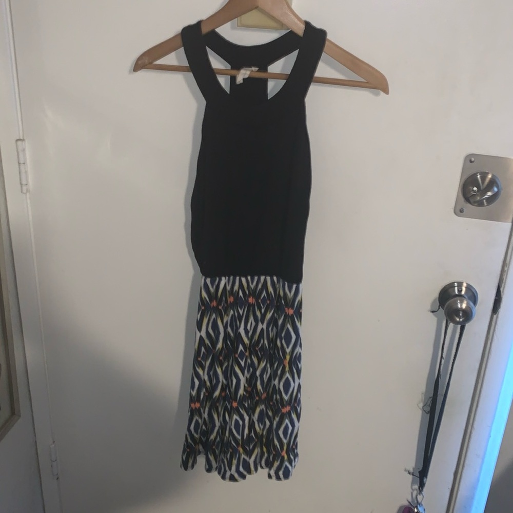 Envi stretch Womens Sleeveless Abstract Print Colorblock Dress Size M